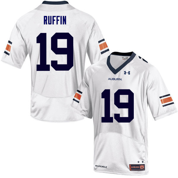 Men Auburn Tigers #19 Nick Ruffin College Football Jerseys Sale-White